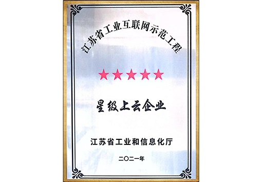 Five-Star Cloud-Based Enterprise of Jiangsu Province Industrial Internet Demonstration Project