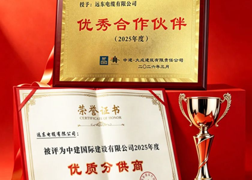 双奖加冕｜远东电缆荣获中建国际、中建-大成年度合作伙...